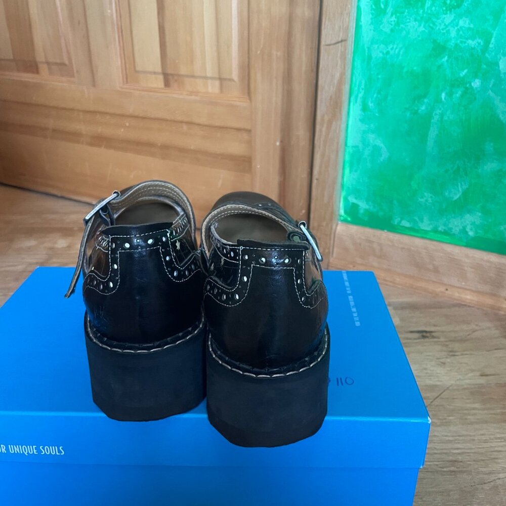 Black John Fluevog Lovely Lesage Mary Janes, sz 10.5 Chunky Platform, 90's, Punk - Picture 5 of 6
